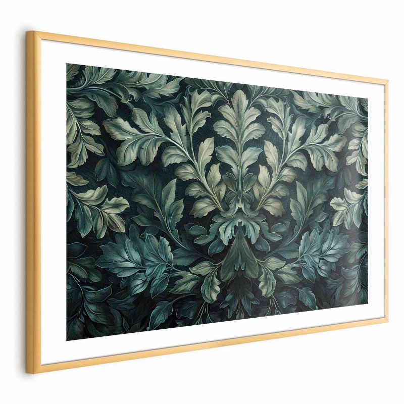 Plakat Artgeist Wiktoriańskie liście 90x60 cm z ramą złotą 1 szt