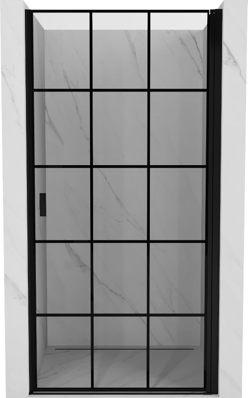 Drzwi prysznicowe Mexen Mist-B czarna kratka 80x200 cm 1 szt