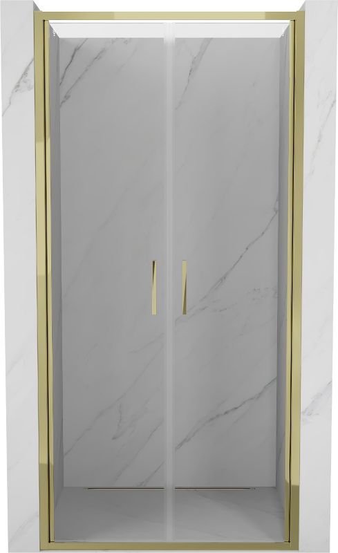 Drzwi prysznicowe podwójne uchylne Mexen Exo złote 70x200 cm 1 szt.
