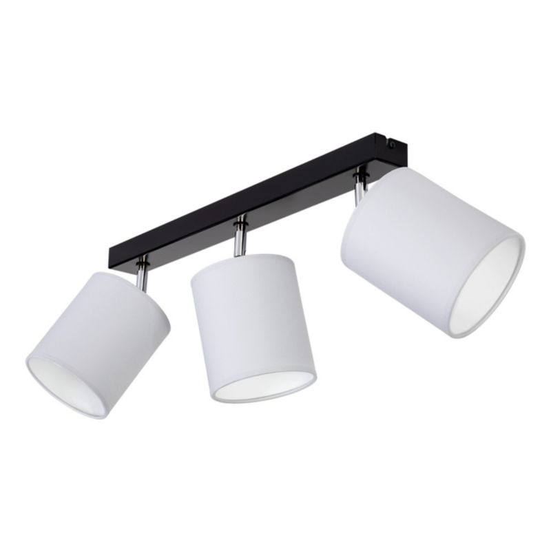 Lampa Sufitowa SPOT Light 3xE27 Max.25W Elegancka Czerń w Połączeniu z Szarymi Abażurami, Polski Producent, 1 szt.
