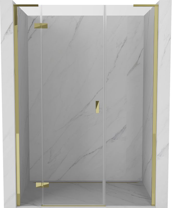 Drzwi prysznicowe Mexen Mist-H L złote 140 cm 1 szt