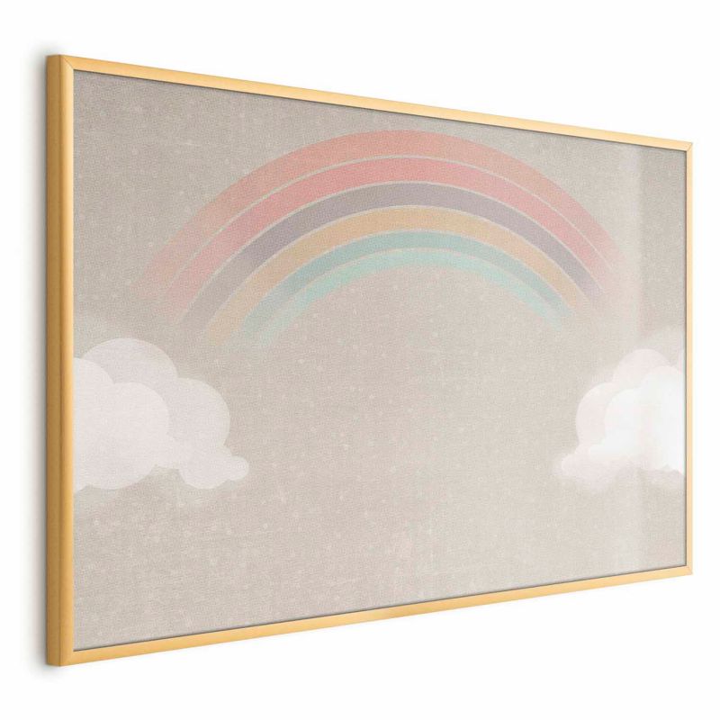 Plakat Artgeist Tęcza w deszczu 60x40 cm z ramą złotą 1 szt