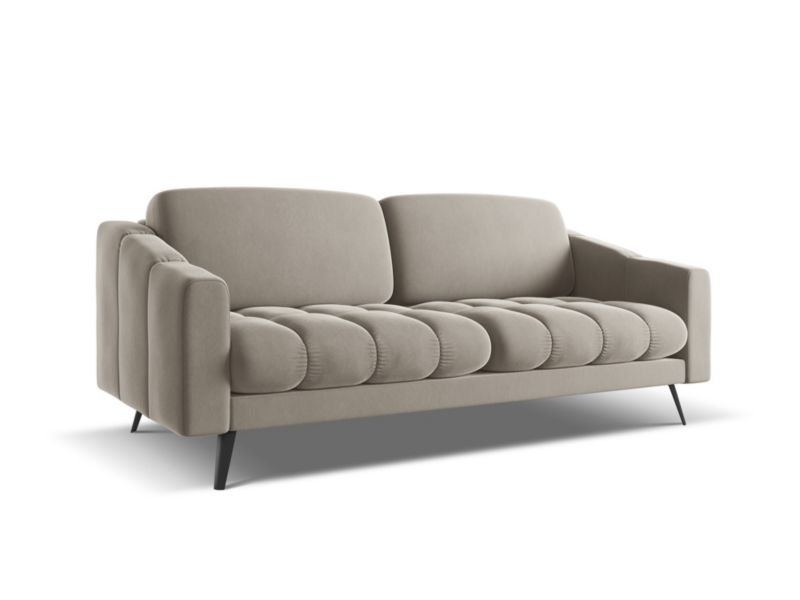 Kanapa 3-osobowa Makamii Nalu z tkaniny welwetowej 202x95 cm kreci 1 szt.