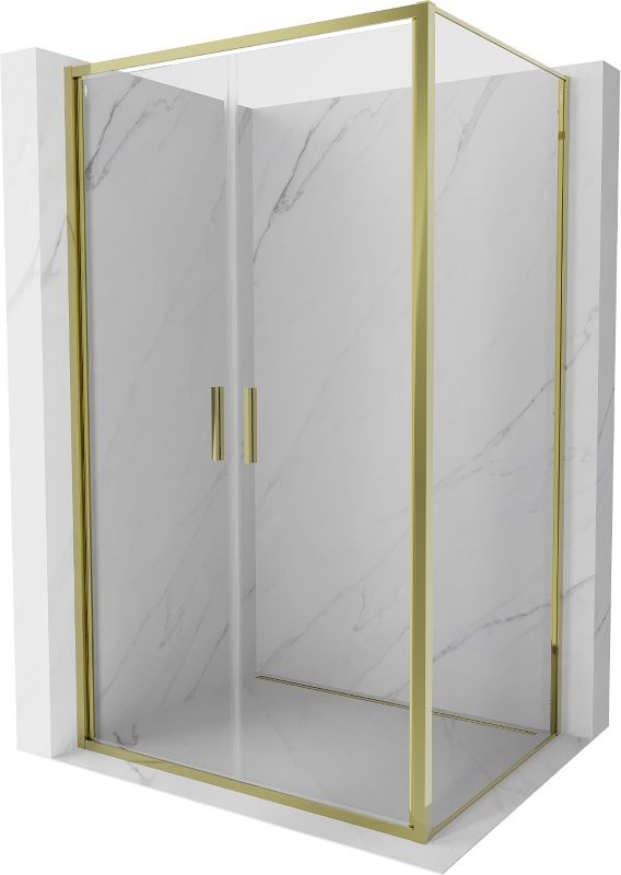 Kabina prysznicowa Mexen Exo uchylna 90 x 100 cm transparent złota 1 szt.