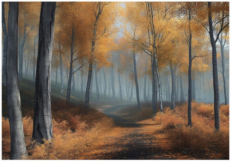 Fototapeta Las 3D Drzewa WALLARENA 250x175 cm Tapeta Do Sypialni Salonu Na Flizelinie 1 szt.