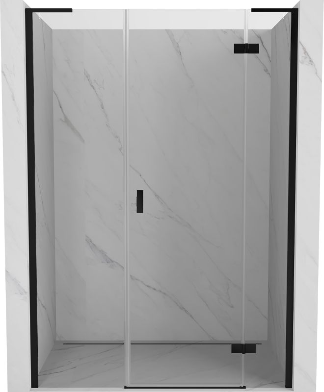 Drzwi prysznicowe Mexen Mist-H L czarne 120 cm 1 szt