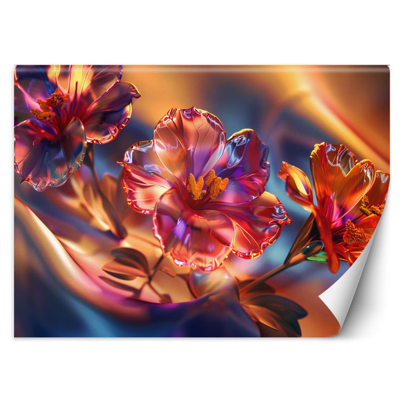 Fototapeta Feeby Błyszczące szklane kwiaty 250x175 1 szt