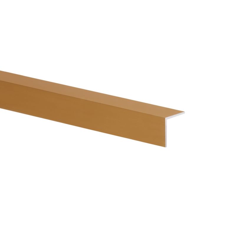 Kątownik aluminiowy gładki 1000 x 20 x 20 x 1,5 mm złoty