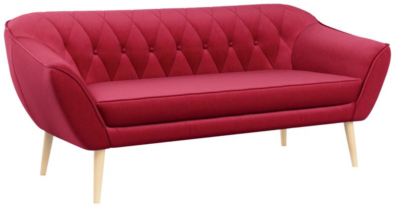 Sofa MKS Meble PIRS 3 czerwony welwet 1szt.