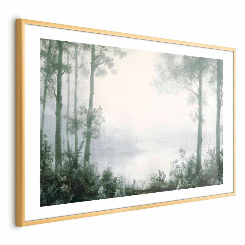 Plakat Artgeist Lasek i staw 42x29,7 cm z ramą złotą 1 szt