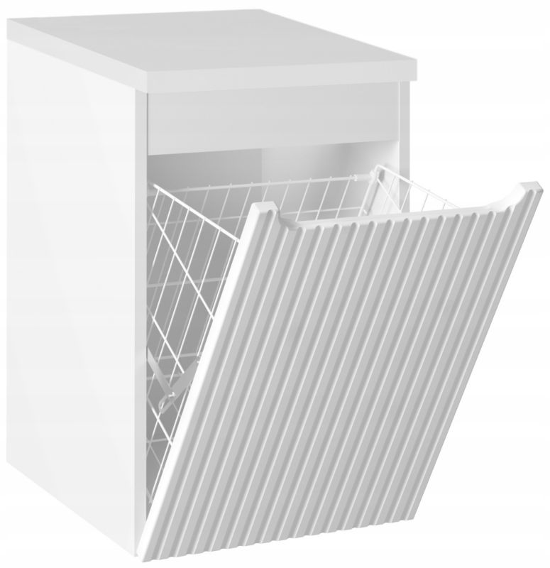 Szafka pod Umywalkę łazienkowa 40 cm Wisząca z Blatem Czarny Nova White Biała Furnidea 1 szt.