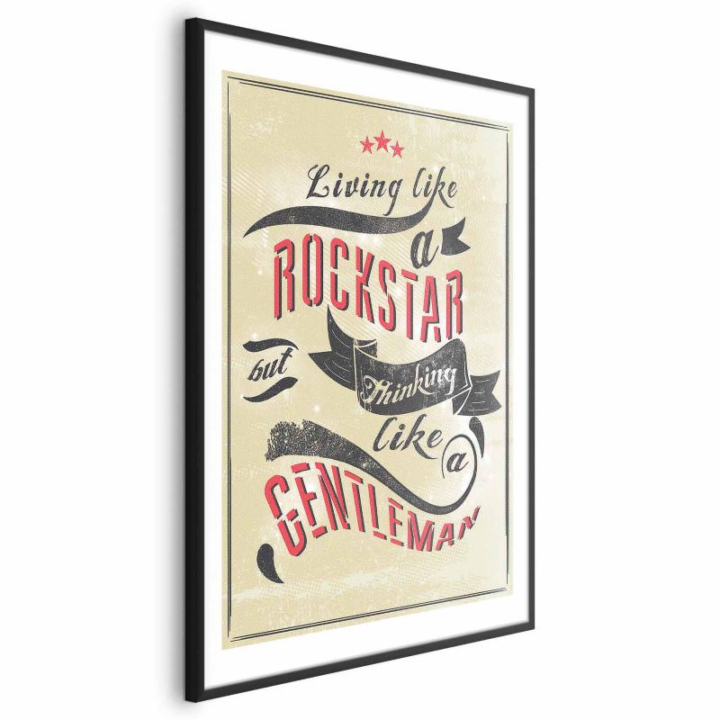 Plakat Artgeist Rockstar 21x30 cm z ramą czarną 1 szt