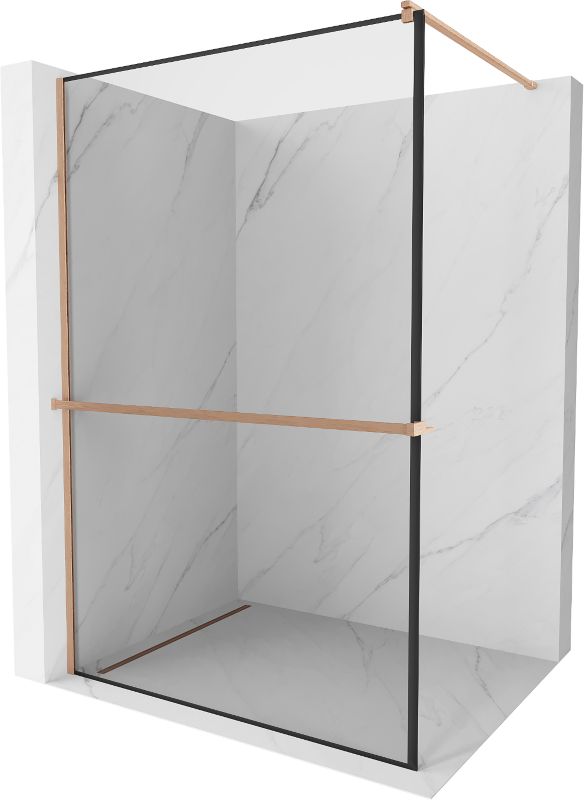 Ścianka prysznicowa walk-in Mexen Kioto+ czarny wzór 110x200 cm 800-110-121-65-70 1 szt.