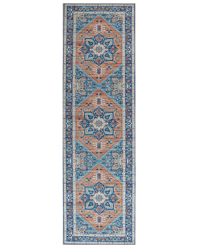 Dywan 60 x 200 cm niebiesko-pomarańczowy Ritapuram 1 szt.