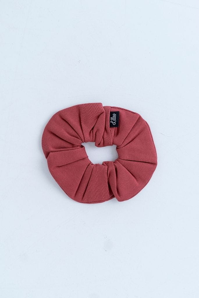 Lillow - FROTKA Scrunchies - marsala - Materiał bawełna - Uszyto w Polsce