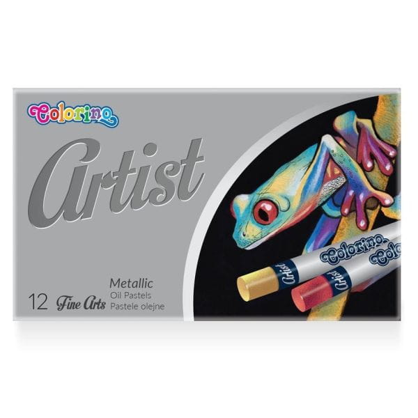 Pastele olejne 12 kolorów, metaliczne, Colorino seria Artist