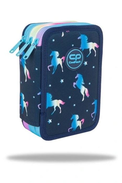Coolpack Piórnik potrójny Jumper 3 z wyposażeniem Blue Unicorn