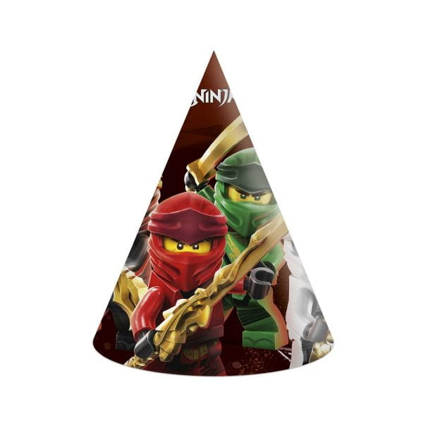 Czapeczki papierowe Lego Ninjago, 6 sztuk