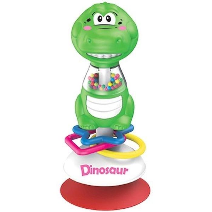 GRZECHOTKA Z PRZYSSAWKĄ DINOZAUR SMILY PLAY 36/72