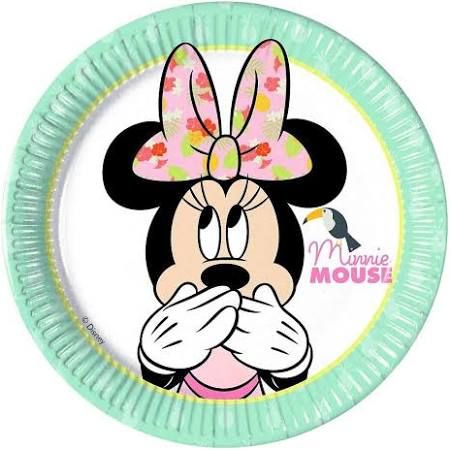 TALERZYKI MINNIE TROPICAL DISNEY 20CM 8SZTUK
