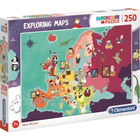 Puzzle 250 el. EXPLORING MAPS Clementoni