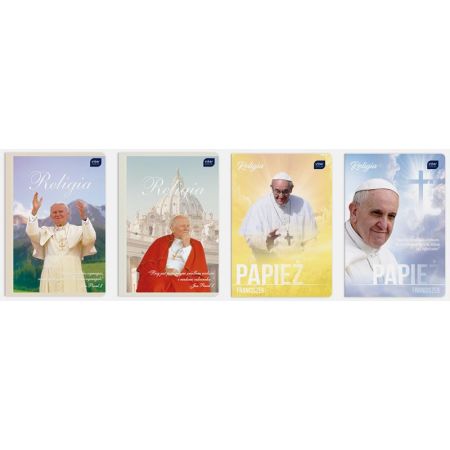 Zeszyt do religii, 60 kartek kratka, A5, Jan Paweł II/Franciszek Interdruk