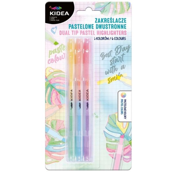 Kidea Zakreślacz Pastel 3 kolory