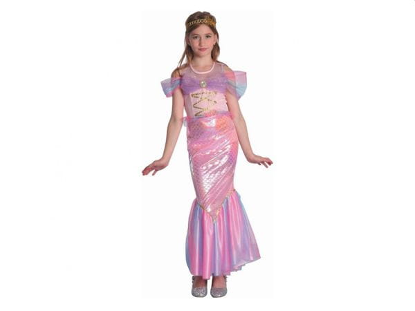 Zestaw dla dzieci Różowa Syrenka (sukienka, tiara), rozm.120/130 cm