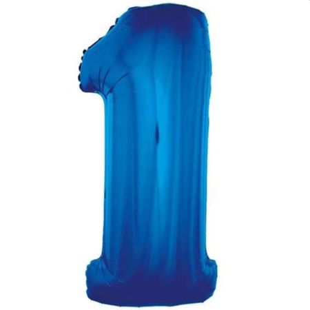 Balon foliowy Cyfra niebieska "1" - Wielkość 92cm