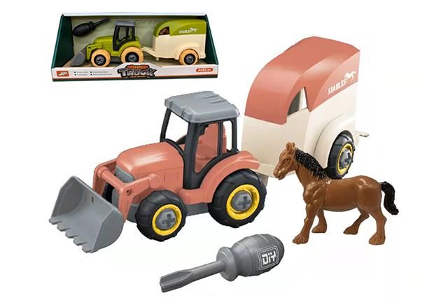 TRAKTOR Z PRZYCZEPĄ DO SKRĘCANIA