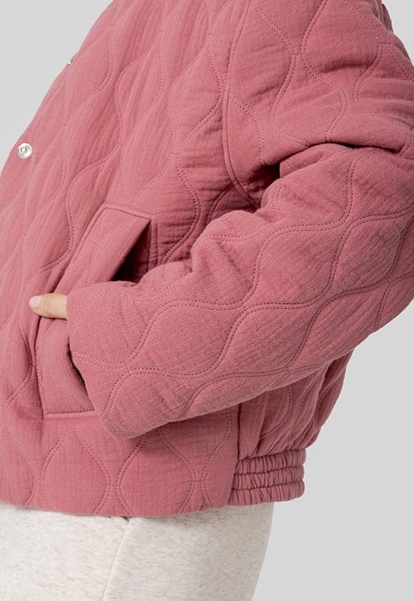 Gesteppte Bomberjacke – Rosa