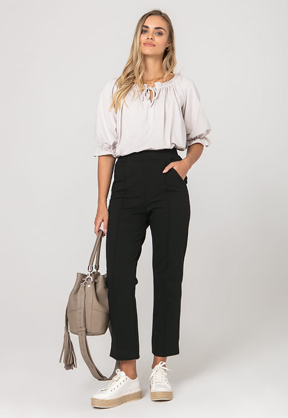Zigarettenhose EMILY - schwarz, kürzer