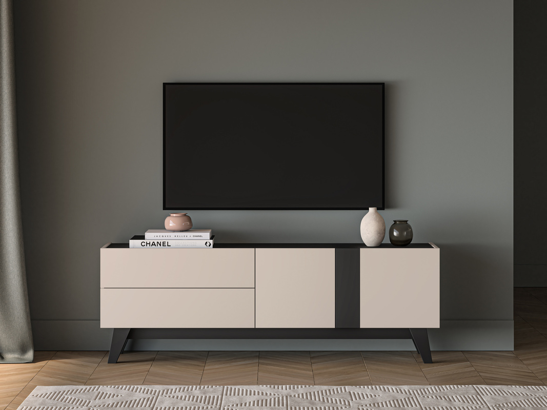 Nowoczesna szafka RTV 160 cm pod telewizor FERIO cashmere