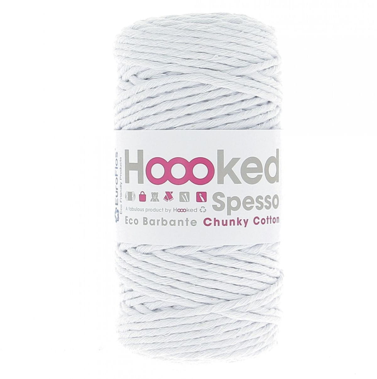 sznurek skręcany HOOOKED SPESSO 5mm biały