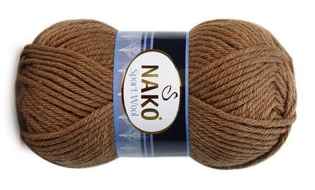 włóczka SPORT WOOL kolor: 10126 / ciepły brąz