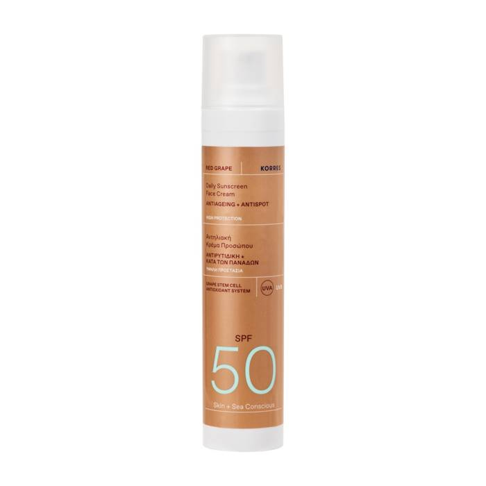 Korres krem ochronny do twarzy RED GRAPE Daily Sunscreen Face Cream SPF50