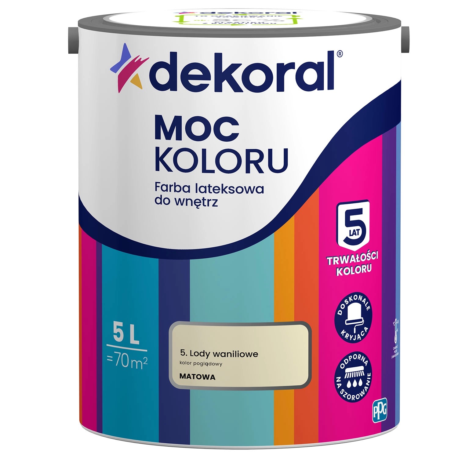 Farba Dekoral Moc Koloru lody waniliowe 5 l