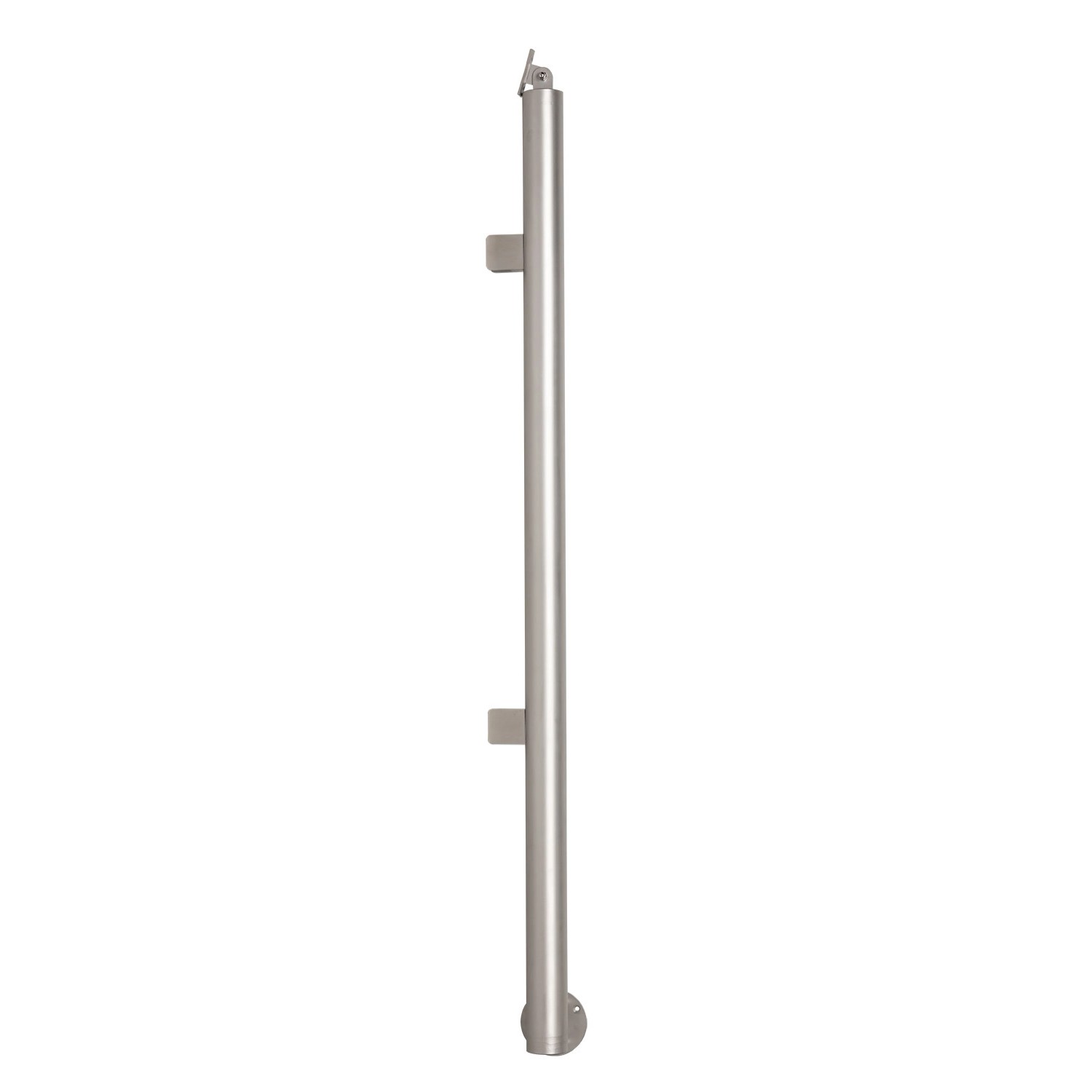 Kornik Słupek okrągły pionowy do szyby prawy nierdzewny inox 1200 mm