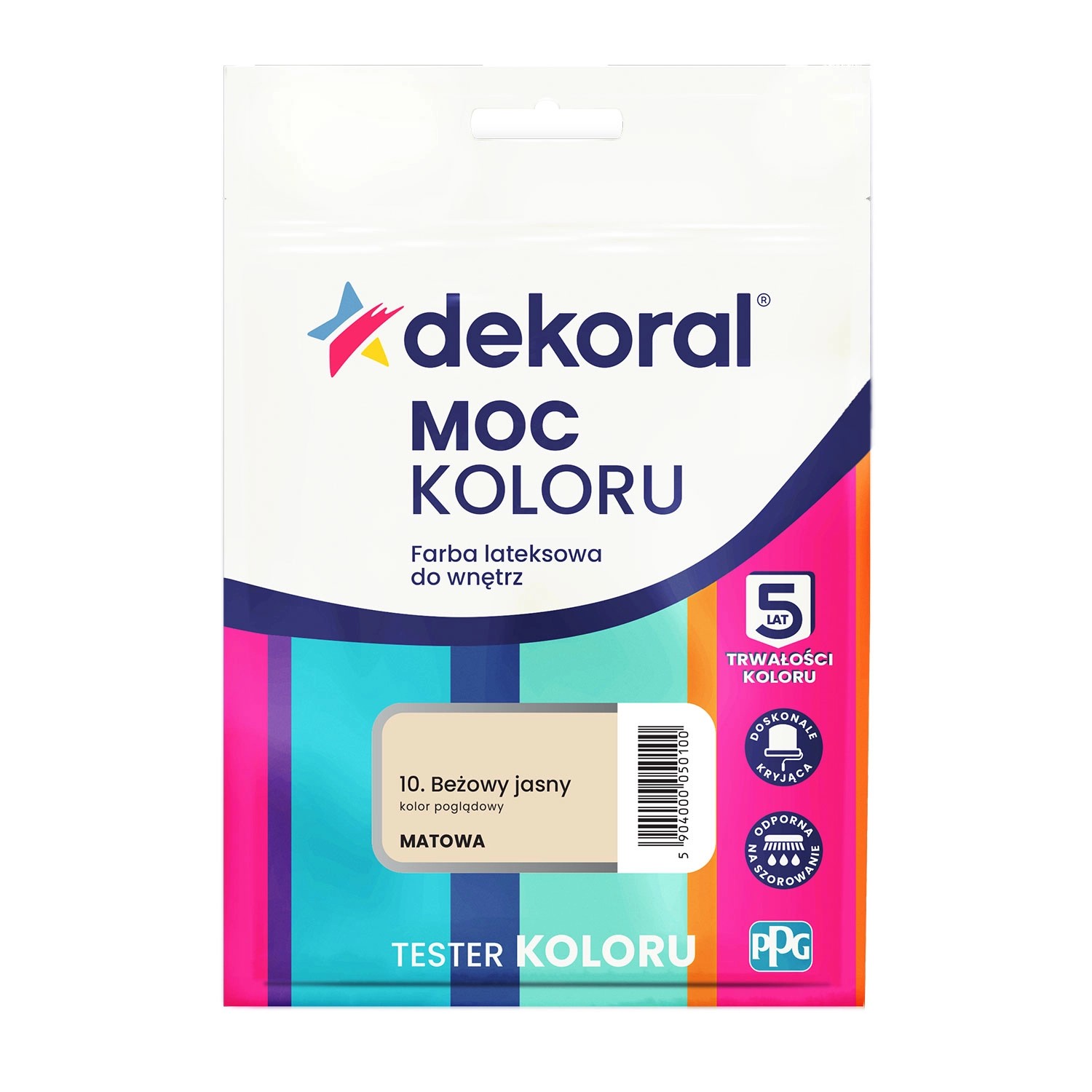 Tester farby Dekoral Moc Koloru beżowy jasny 40 ml