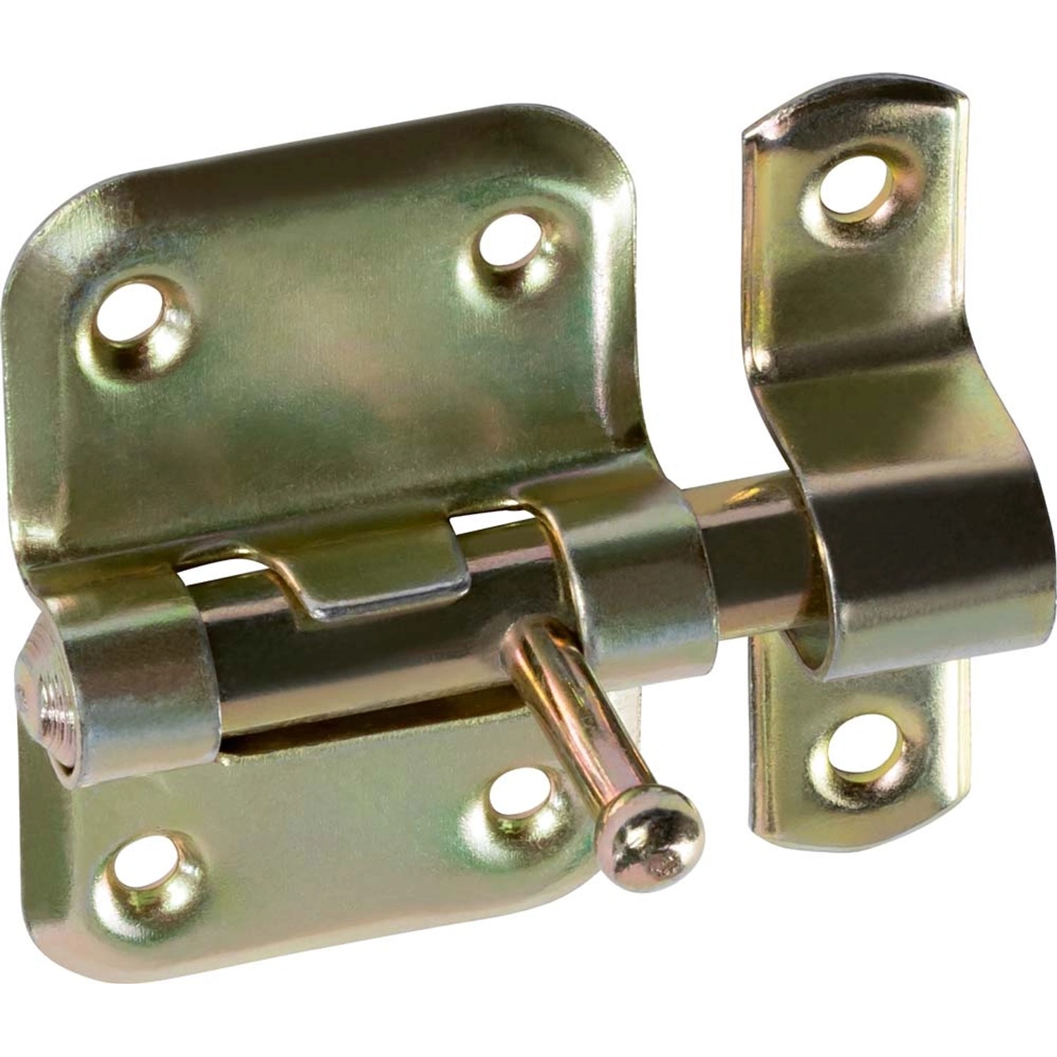 Zasuwa z ryglem okrągłym 35 mm x 45 mm ocynkowana na żółto