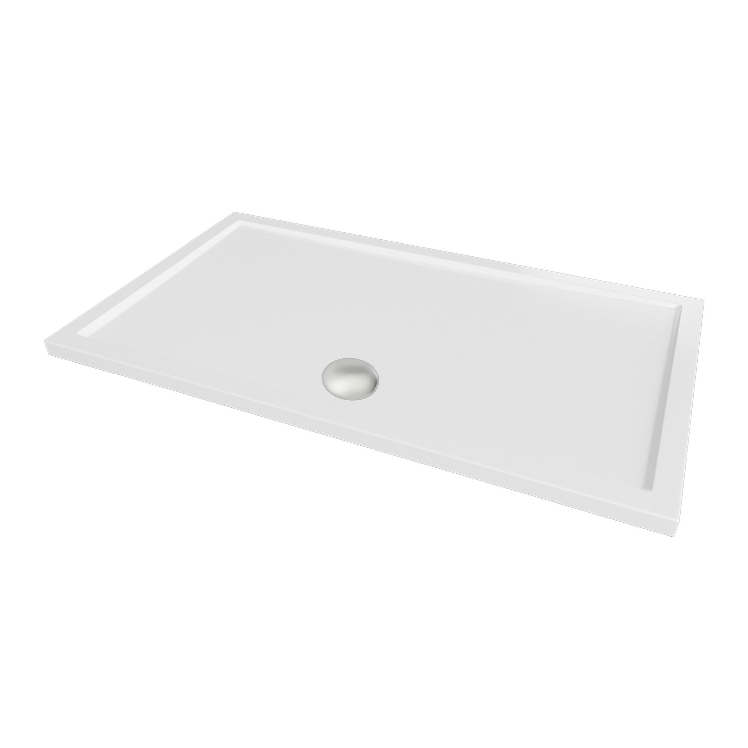 Centrum Brodzik prostokątny Bari biały 100 cm x 80 cm x 5 cm