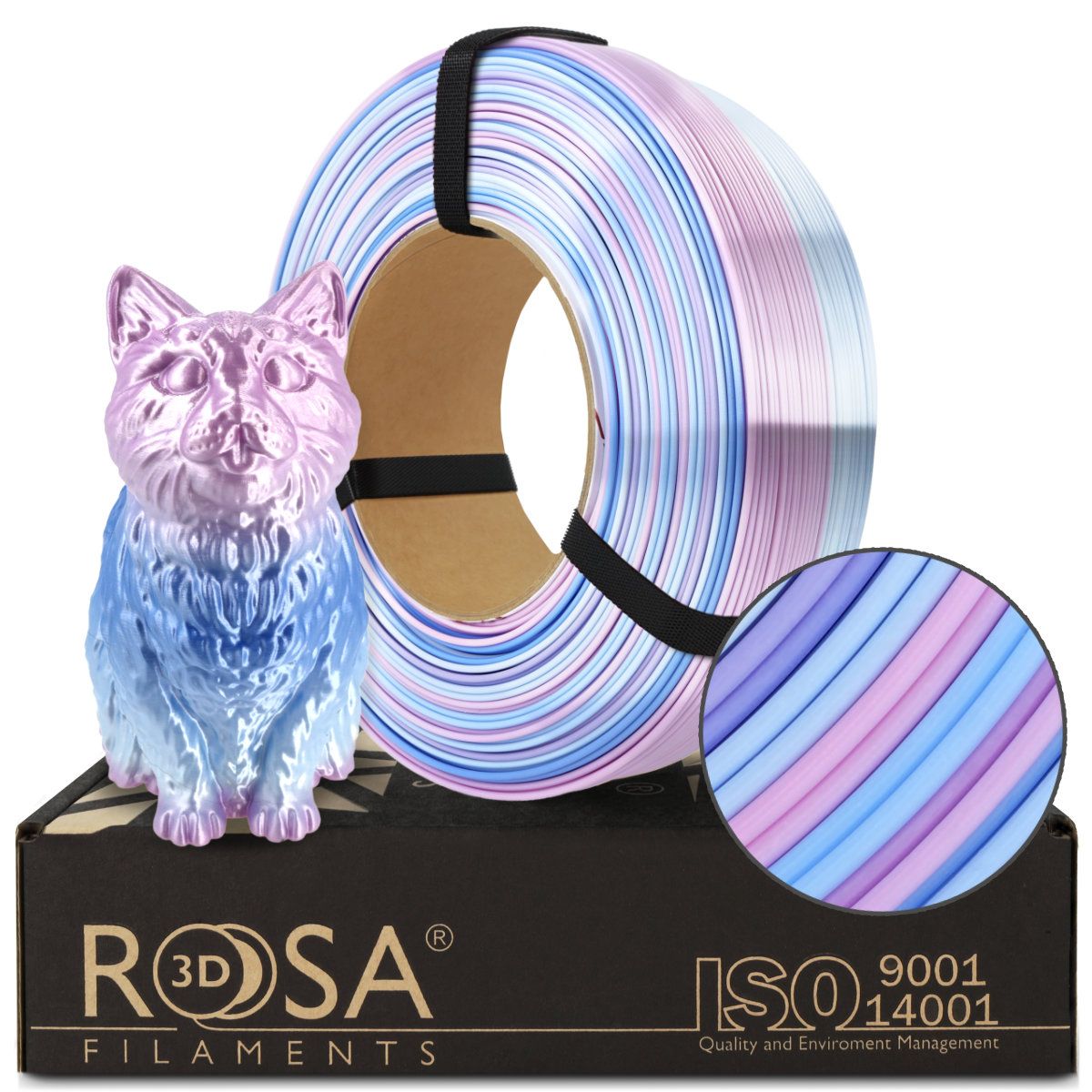 Filament 3D ReFill PLA Multicolour Silk Candy