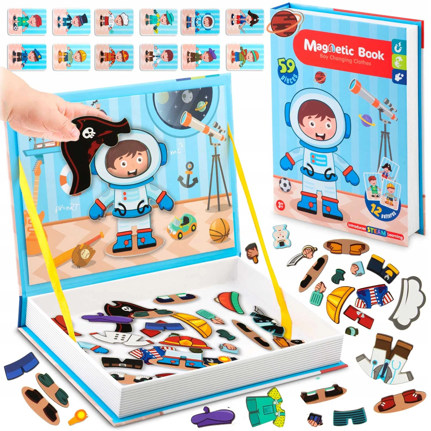 Książka magnetyczna puzzle Przebieranki JS
