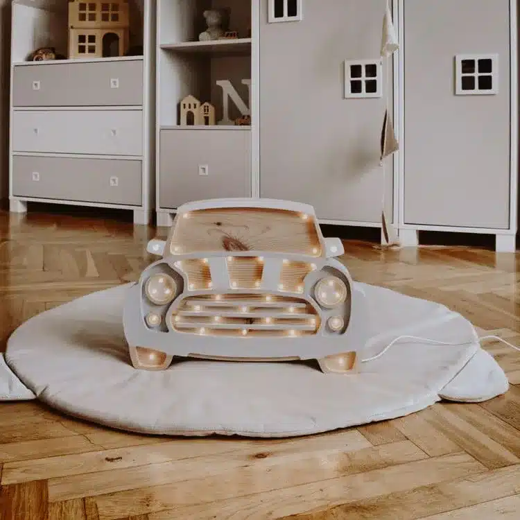 Mata do zabawy Miś Velvet beżowy z uszkami