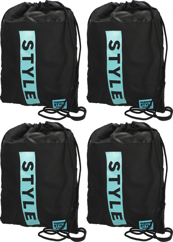 4x Worek na buty Starpak Style, 45x35.5cm, czarny