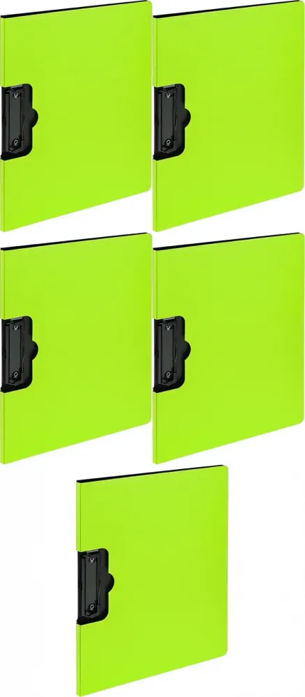 5x Clipboard Grand NOTOdesk GR-2205, z okładką, klip po dłuższym boku, zielony