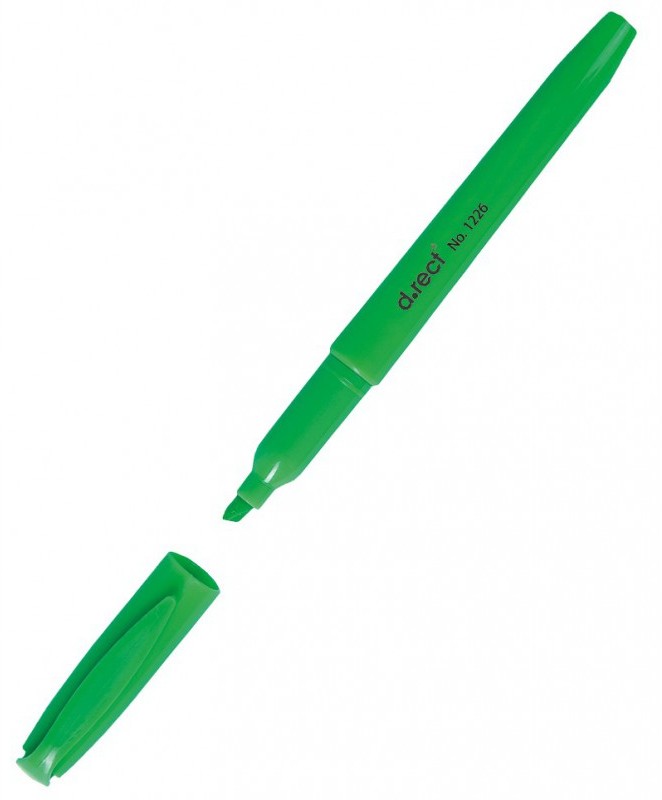 Zakreślacz D.Rect, 1226, ścięta, 5mm, zielony