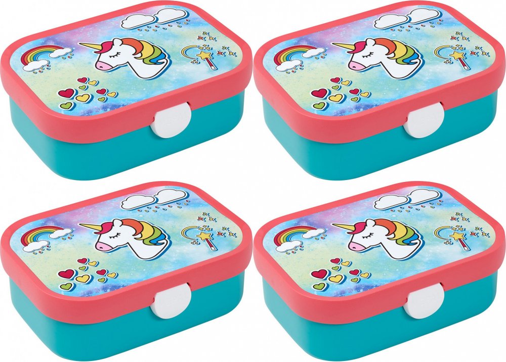4x Lunchbox Mepal Campus, unicorn, 750ml, 18x13x6cm