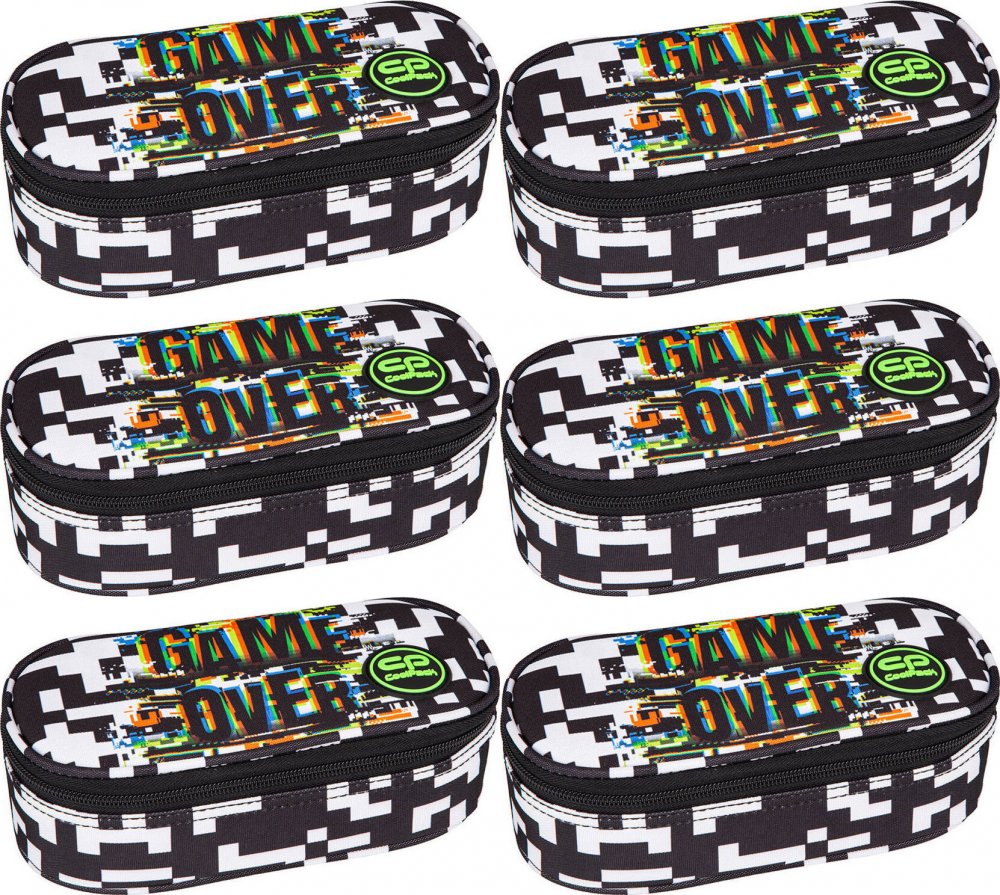 6x Piórnik saszetka CoolPack Campus Game Over, bez wyposażenia