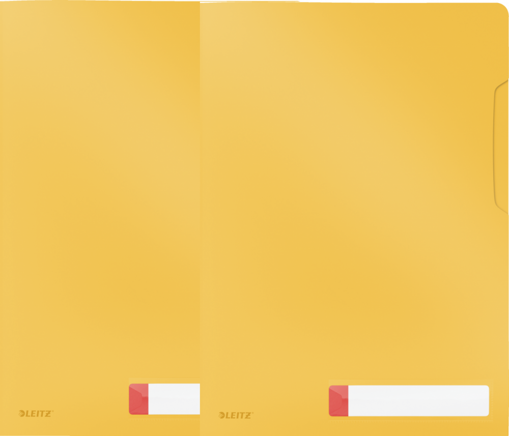 2x folder z kieszonką na etykietę Leitz Cosy, A4, do 40 kartek, żółty